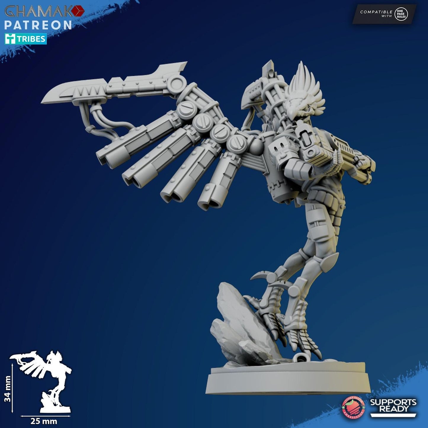 Talon Marauders by Ghamak Sci-fi 28mm Heroic Scale Miniature, 34mm tall, 10 Units, Proxy, Grimdark, Sci-Fi, OPR
