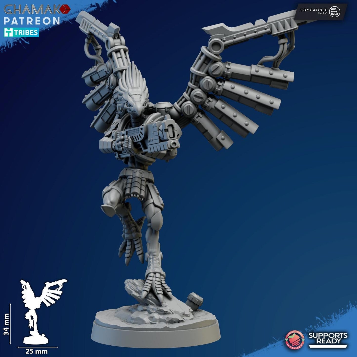 Talon Marauders by Ghamak Sci-fi 28mm Heroic Scale Miniature, 34mm tall, 10 Units, Proxy, Grimdark, Sci-Fi, OPR