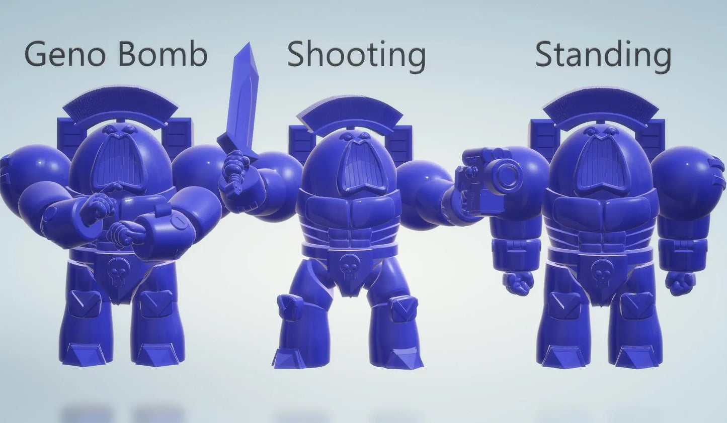 Captain Space King by 3DArtGuy 32mm scale, 50mm, Miniature War Gaming Figure, Grim Dark, Space, Proxy, Space King