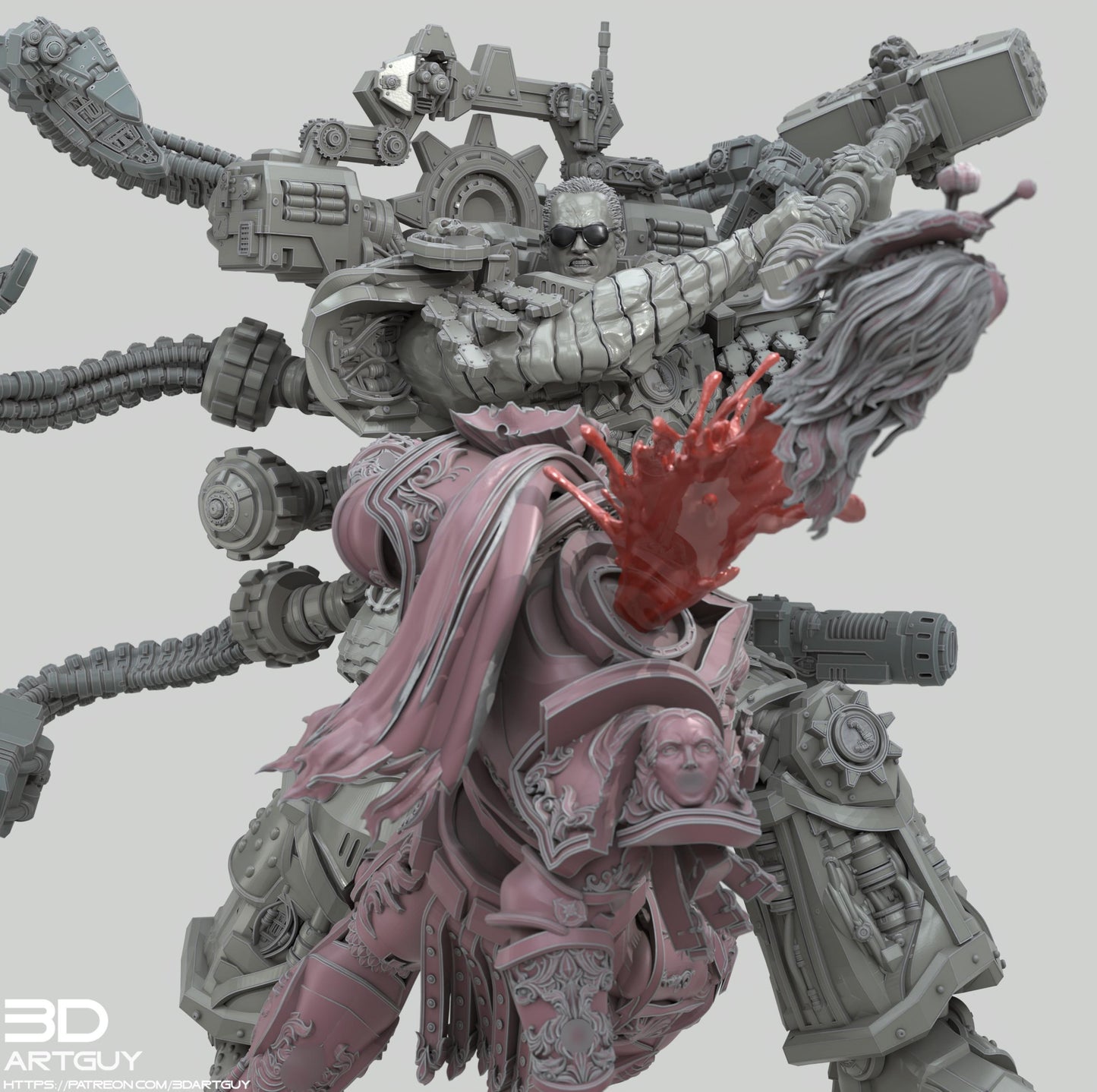 The Relentless One by 3DArtGuy 32mm scale, 50mm or 100mm, Miniature War Gaming Figure