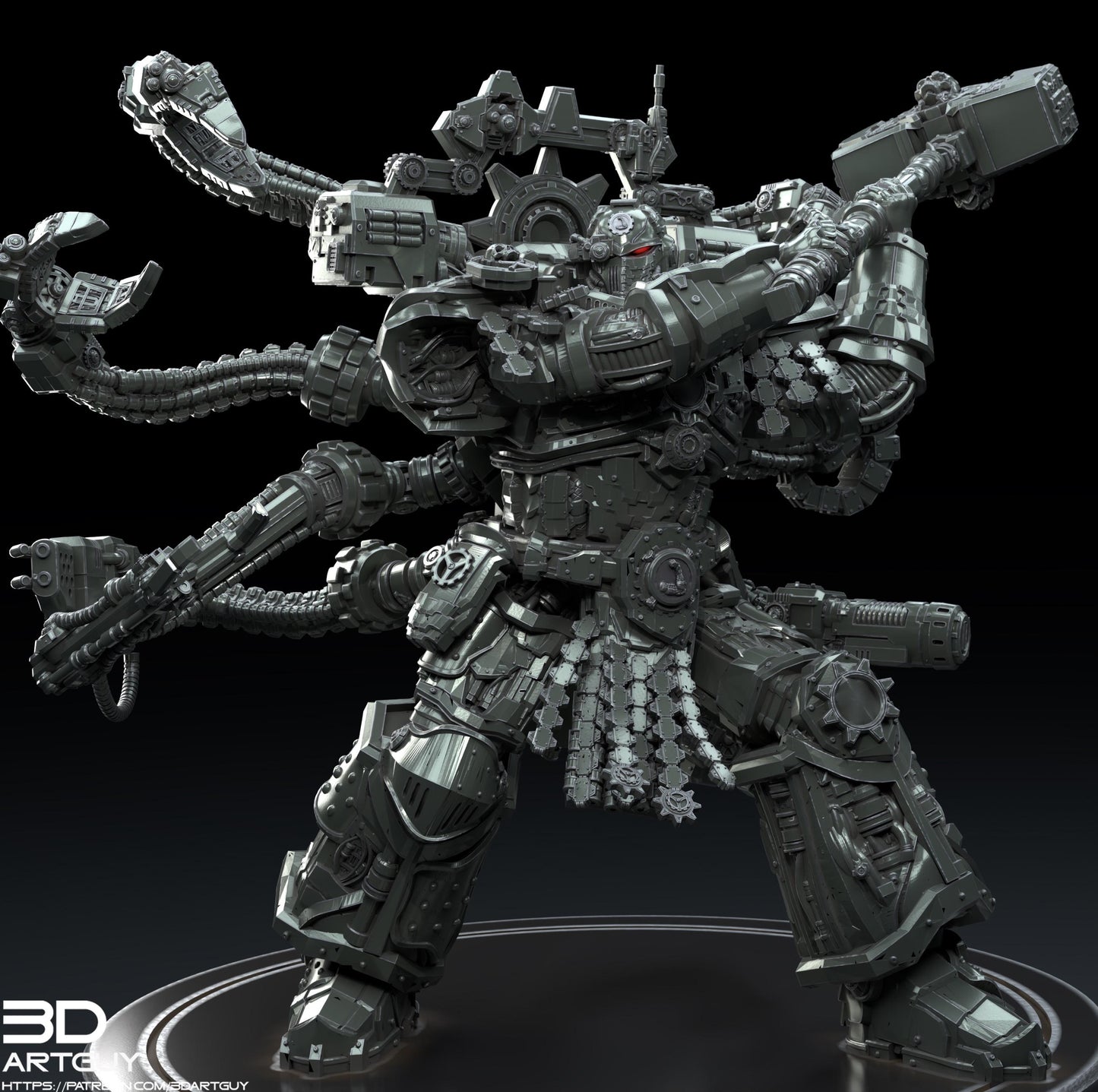 The Relentless One by 3DArtGuy 32mm scale, 50mm or 100mm, Miniature War Gaming Figure