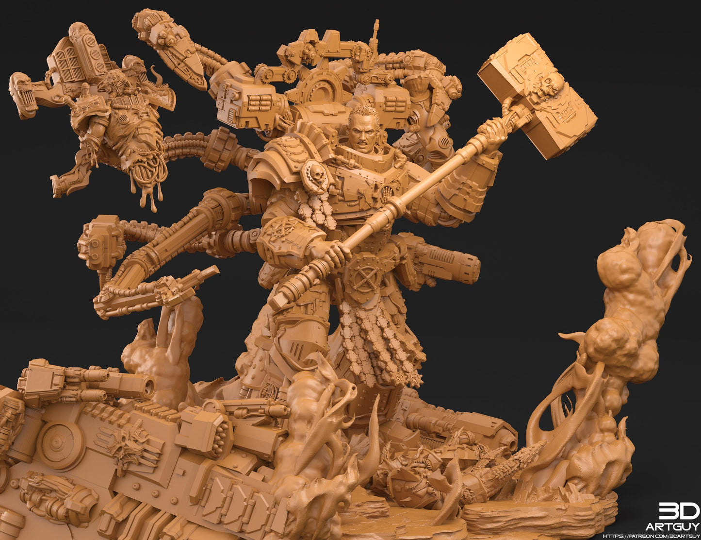 The Relentless One by 3DArtGuy 32mm scale, 50mm or 100mm, Miniature War Gaming Figure