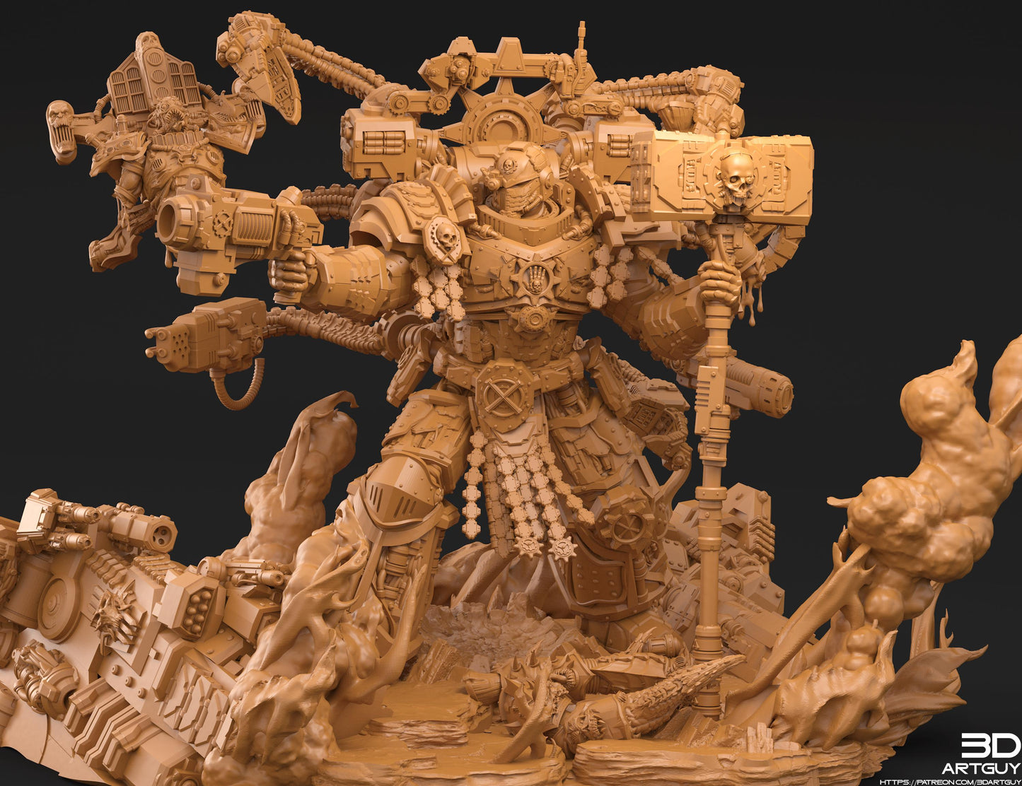 The Relentless One by 3DArtGuy 32mm scale, 50mm or 100mm, Miniature War Gaming Figure