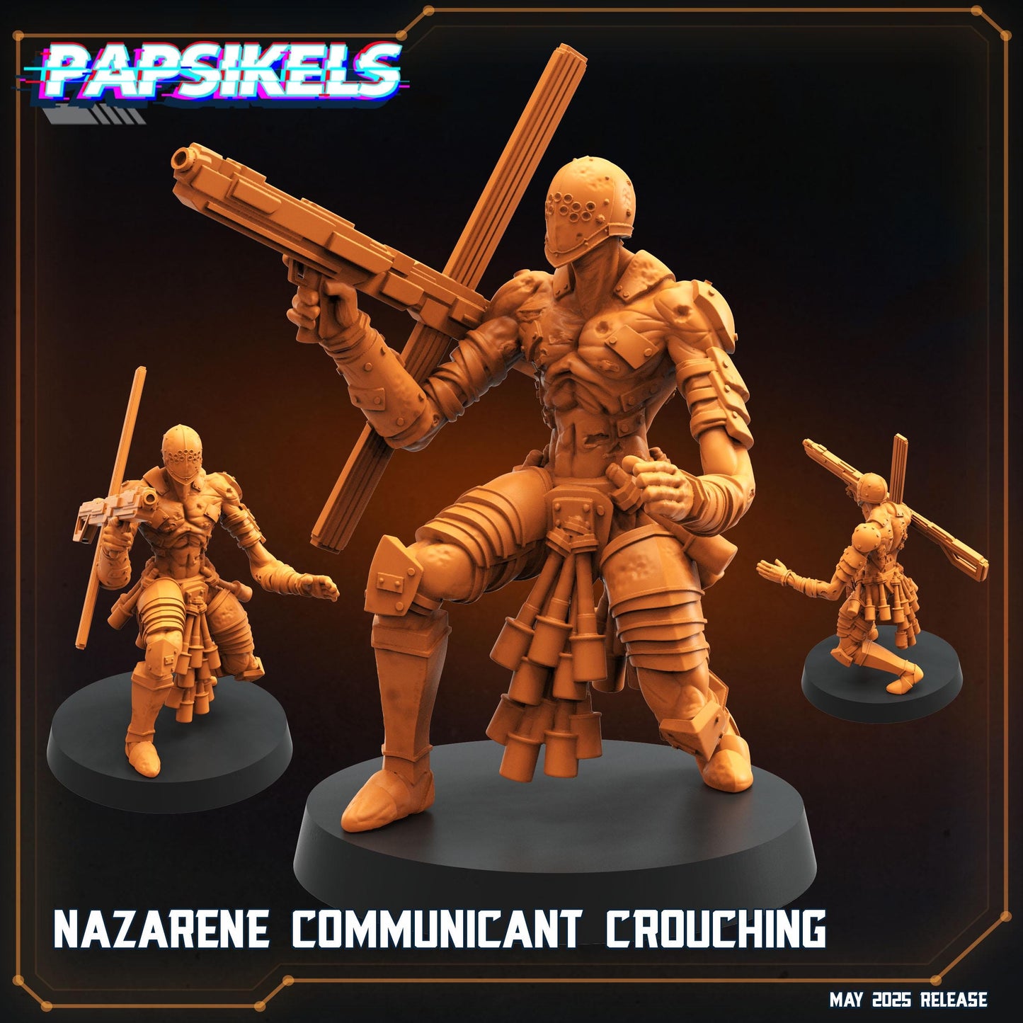 Baphomet Sorcerer by Papikels Miniature, 87mm Miniature, 32mm Scale, War Gaming, Proxy for Trench Crusade, Table top gaming