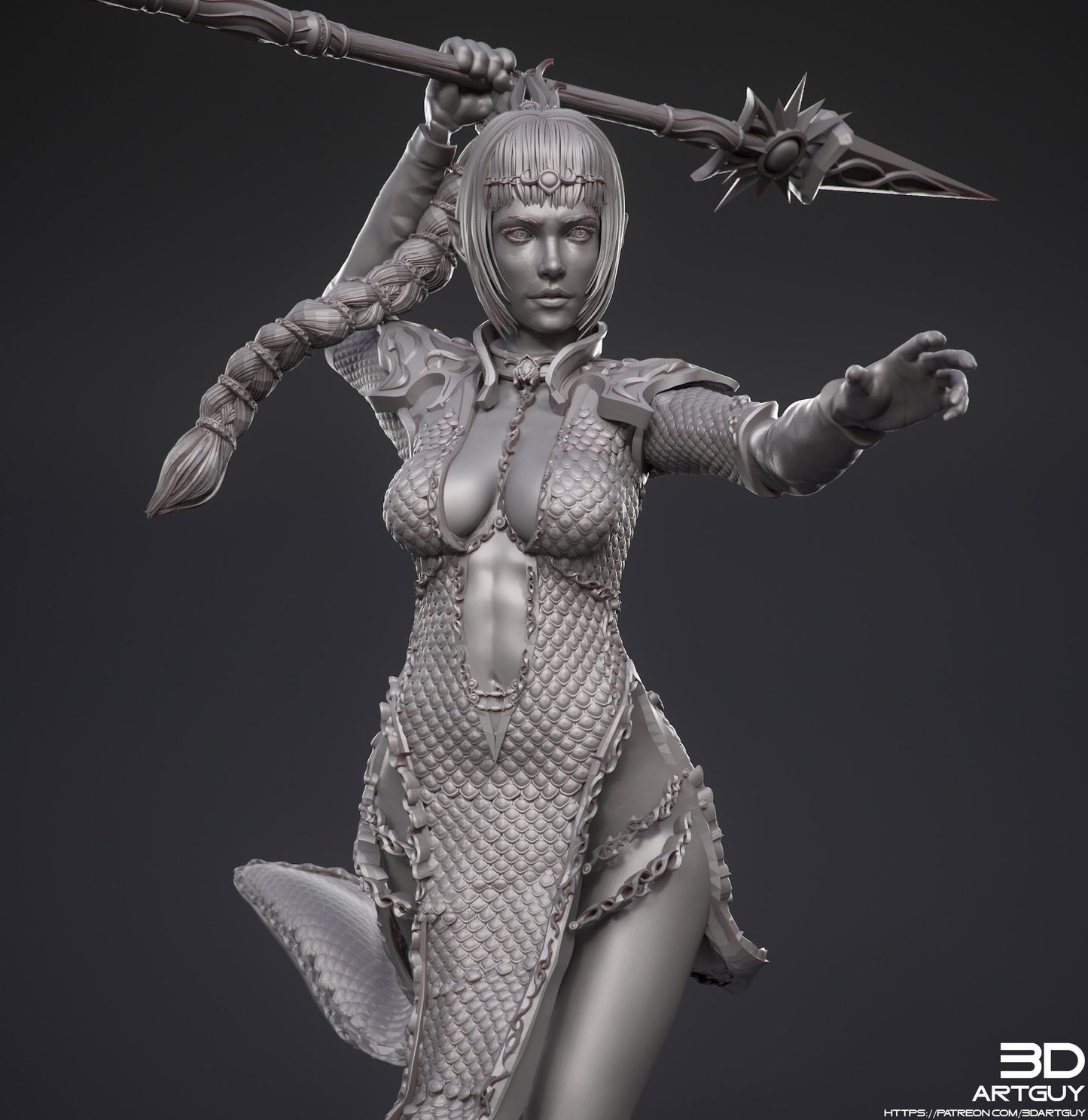Cleric of Shar or Selûne by 3DArtGuy 32mm scale, 50mm or 100mm, Miniature War Gaming Figure