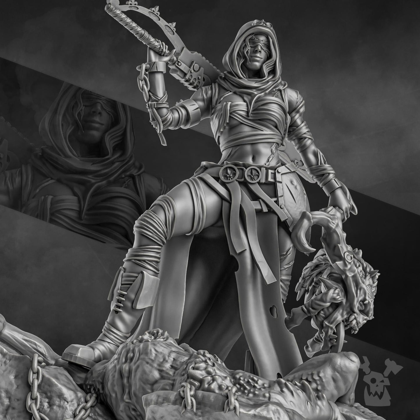 Sister Executioner (34mm and 70mm versions) by DakkaDakka 28/32mm Heroic Scale Miniature