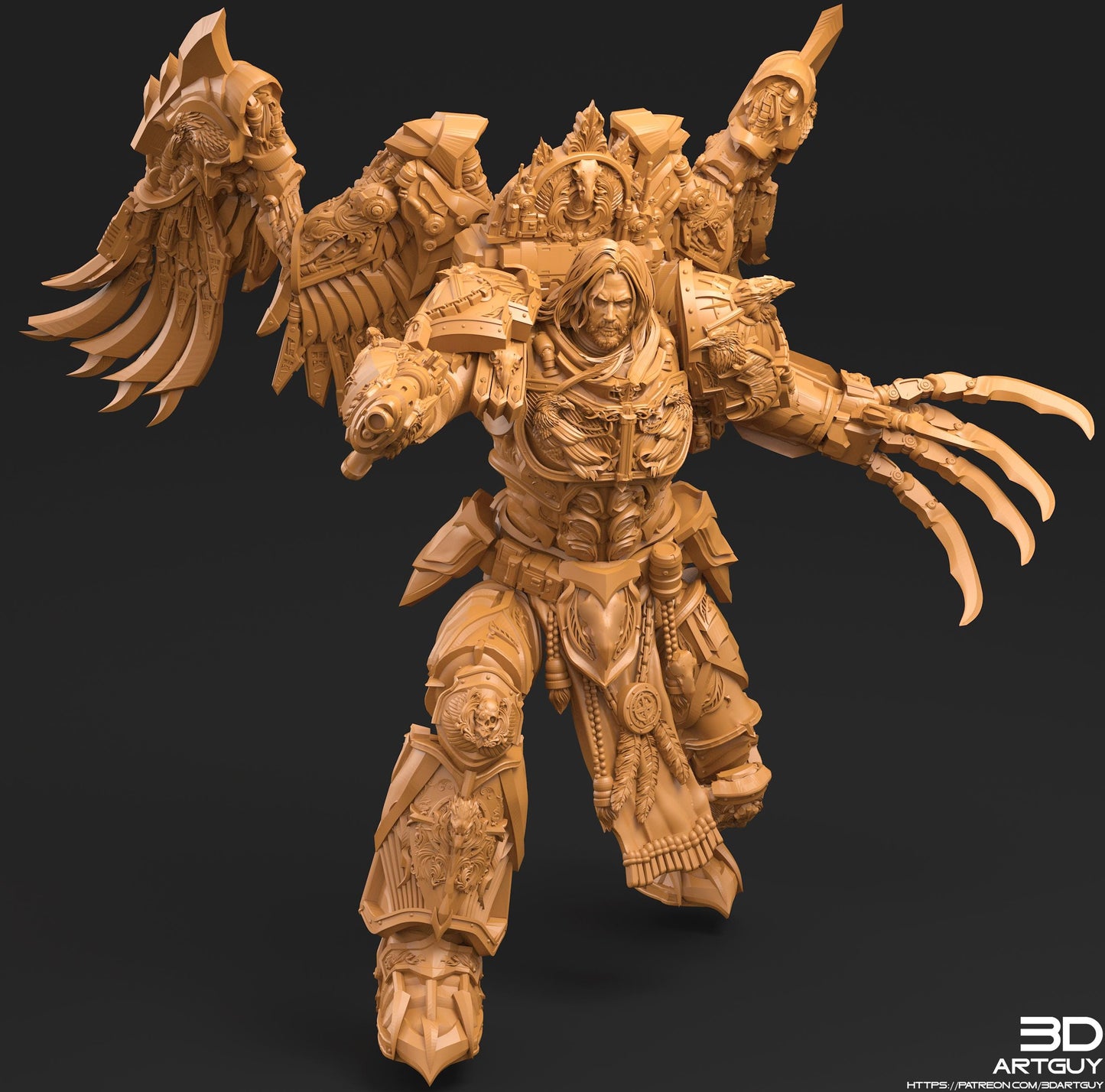 Bird Ninja by 3DArtGuy 28/32mm scale, 50mm or 100m Miniature War Gaming Figure