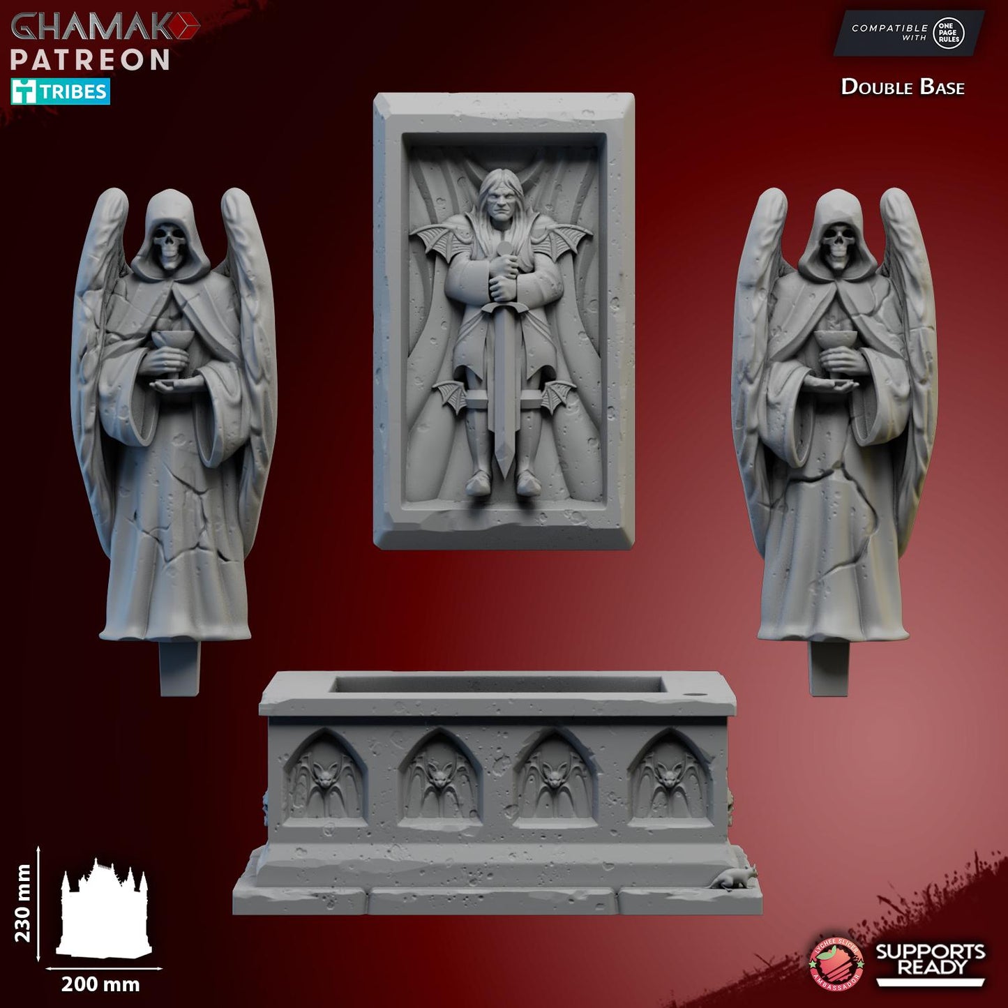 Blighted Mausoleum by Ghamak 28/32mm Scale, Terrain, 200x230mm, Table Top Mini, Scale Model