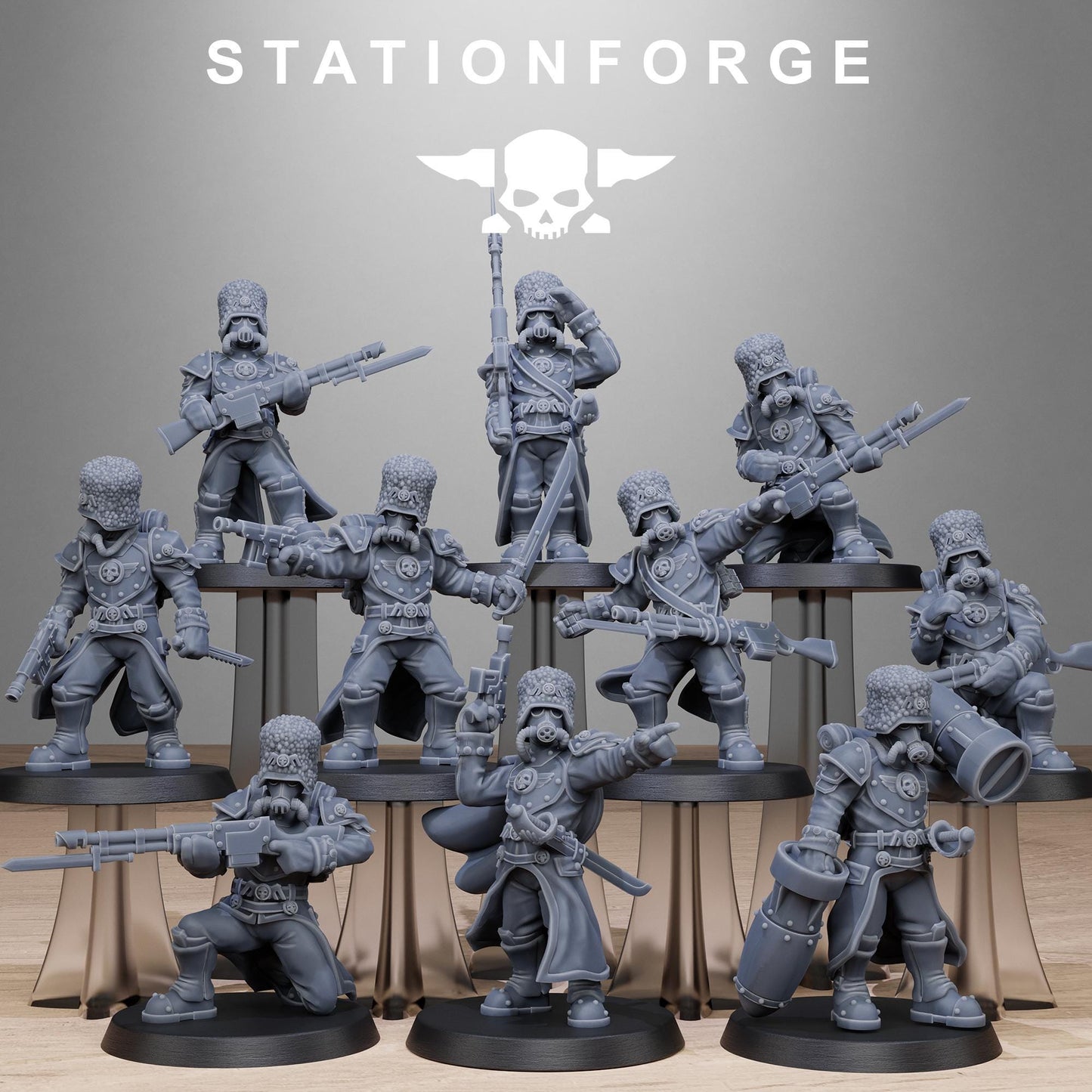 GrimCorp Seers by Station Forge 28mm Heroic Scale Miniature, 32mm tall, 10 Units