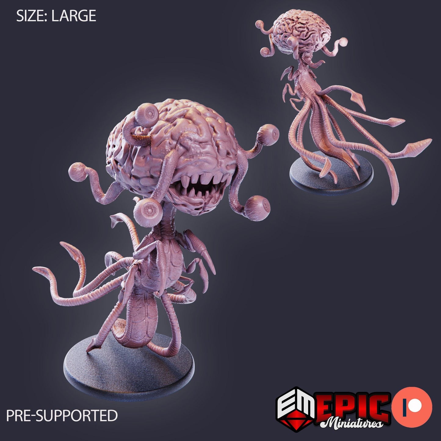 Brain of Salvation by Epic Miniatures 32mm scale, 95mm tall, Miniature War Gaming Figure, Sci-fi, monster, alien, brain