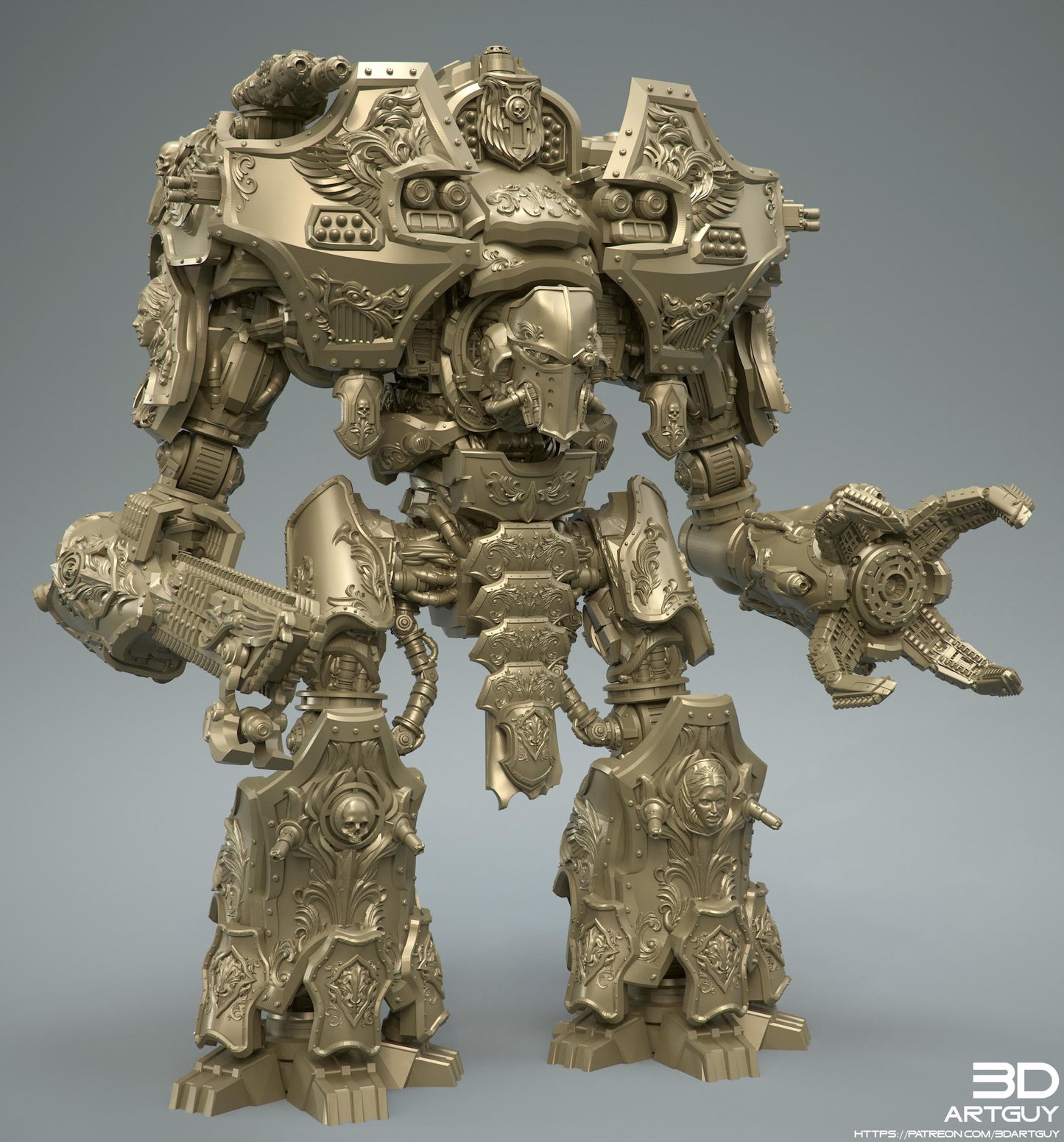 Walking Cathedral by 3DArtGuy 32mm scale, 100mm, 165mm, Miniature War Gaming Figure