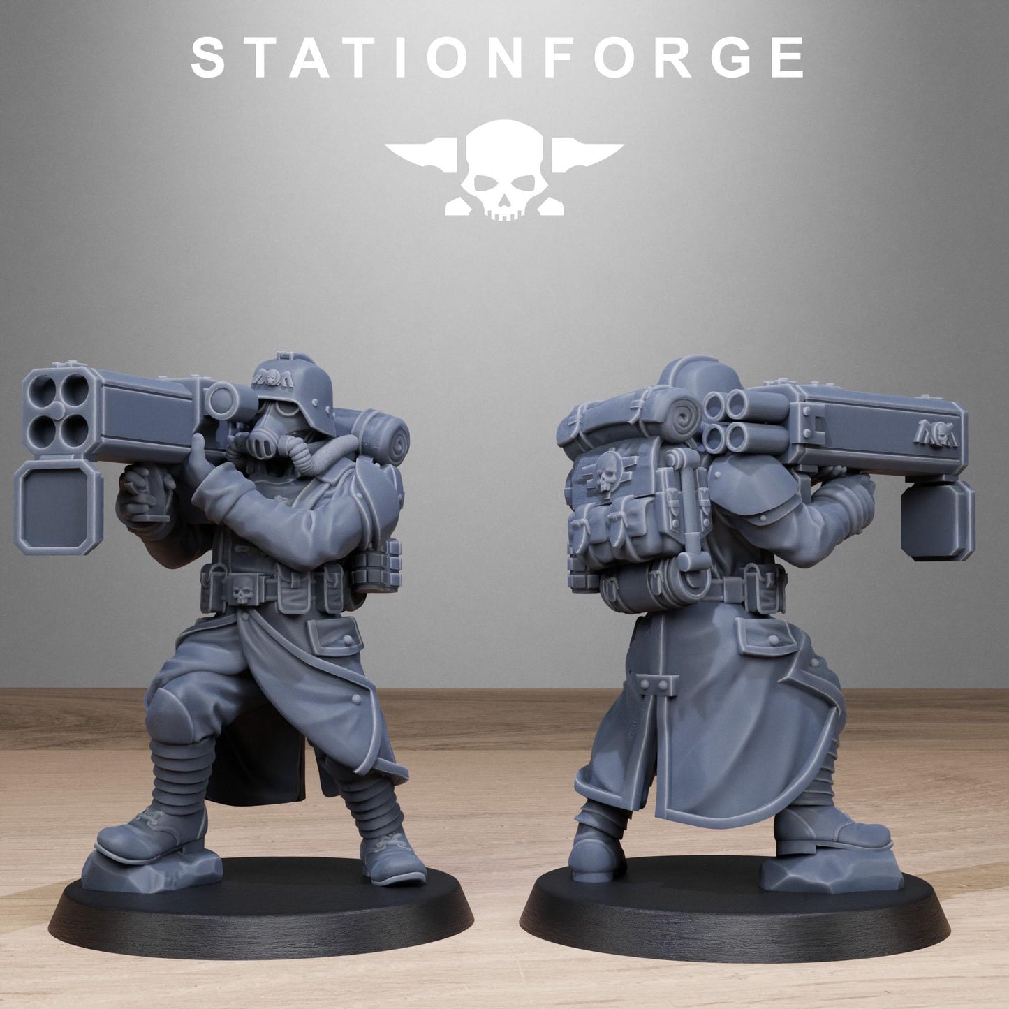 Grimguard Rocketers by Station Forge 28/32mm Heroic Scale Miniature, 34mm tall, 10 Units