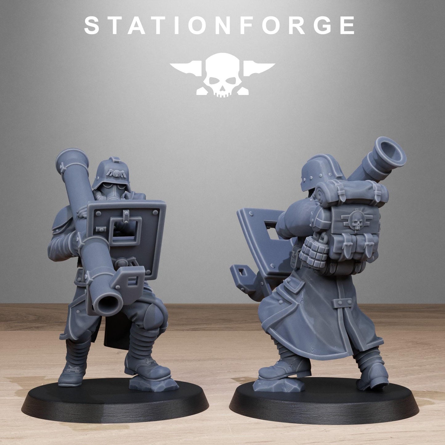 Grimguard Rocketers by Station Forge 28/32mm Heroic Scale Miniature, 34mm tall, 10 Units