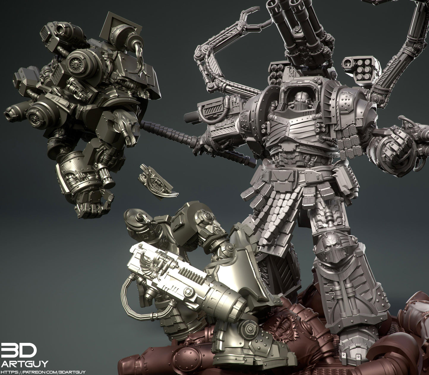 Bitter Genius by 3DArtGuy 32mm scale, 50mm or 100mm, Miniature War Gaming Figure