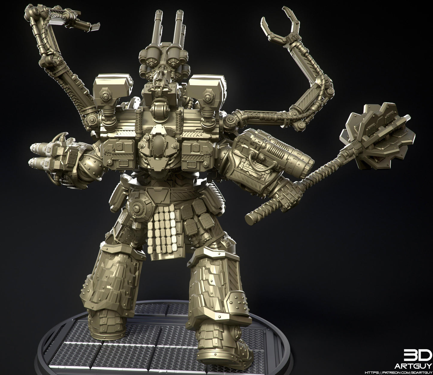 Bitter Genius by 3DArtGuy 32mm scale, 50mm or 100mm, Miniature War Gaming Figure