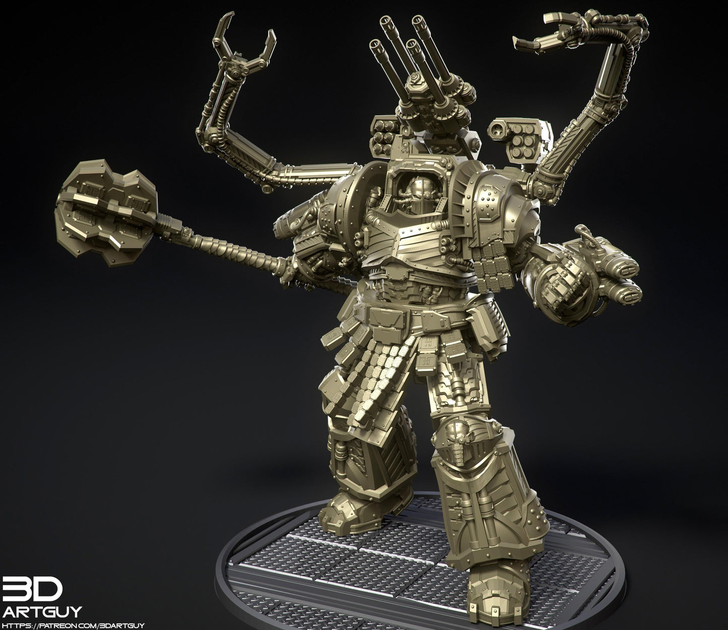 Bitter Genius by 3DArtGuy 32mm scale, 50mm or 100mm, Miniature War Gaming Figure