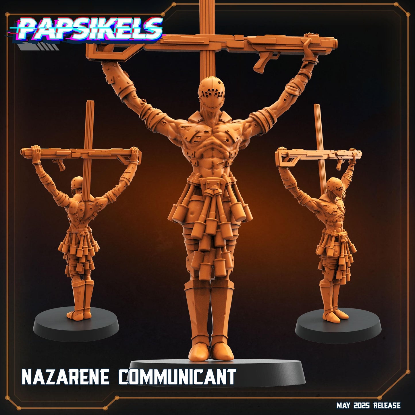 Baphomet Sorcerer by Papikels Miniature, 87mm Miniature, 32mm Scale, War Gaming, Proxy for Trench Crusade, Table top gaming