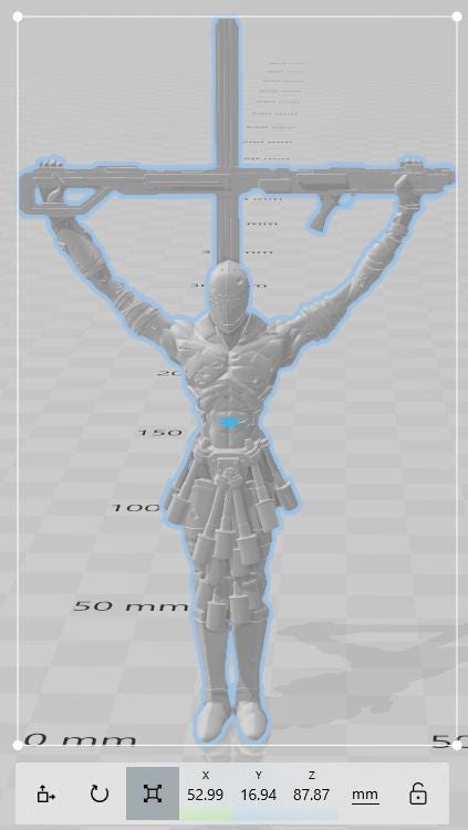 Baphomet Sorcerer by Papikels Miniature, 87mm Miniature, 32mm Scale, War Gaming, Proxy for Trench Crusade, Table top gaming