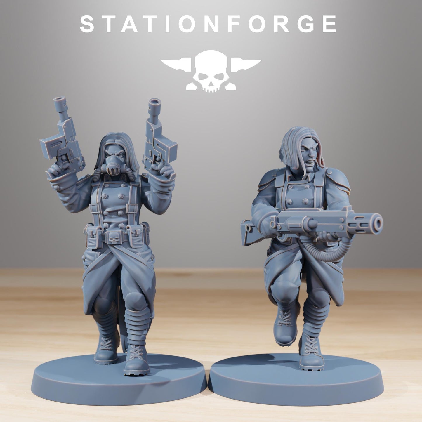 Grim Guard Sister of War by Station Forge 28/32mm Heroic Scale Miniature, 34mm tall, 10 Units, Proxy, Grimdark, Sci-Fi, OPR