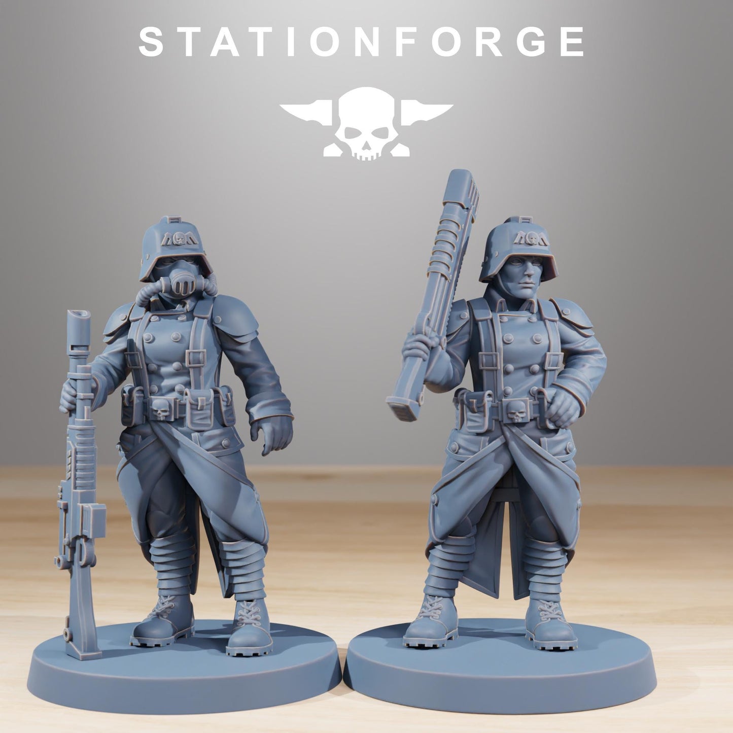 Grim Guard Sister of War by Station Forge 28/32mm Heroic Scale Miniature, 34mm tall, 10 Units, Proxy, Grimdark, Sci-Fi, OPR