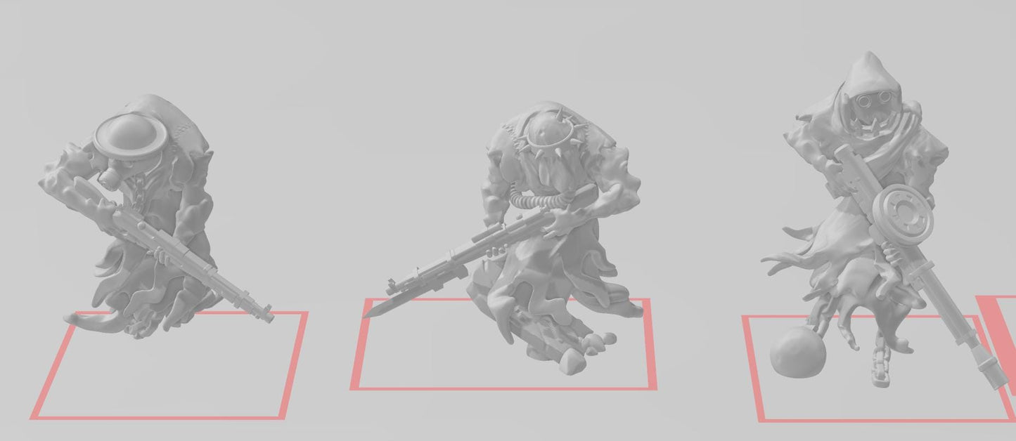 Trench Ghosts by Ratman Forge, 28/32mm scale miniature, 32mm tall