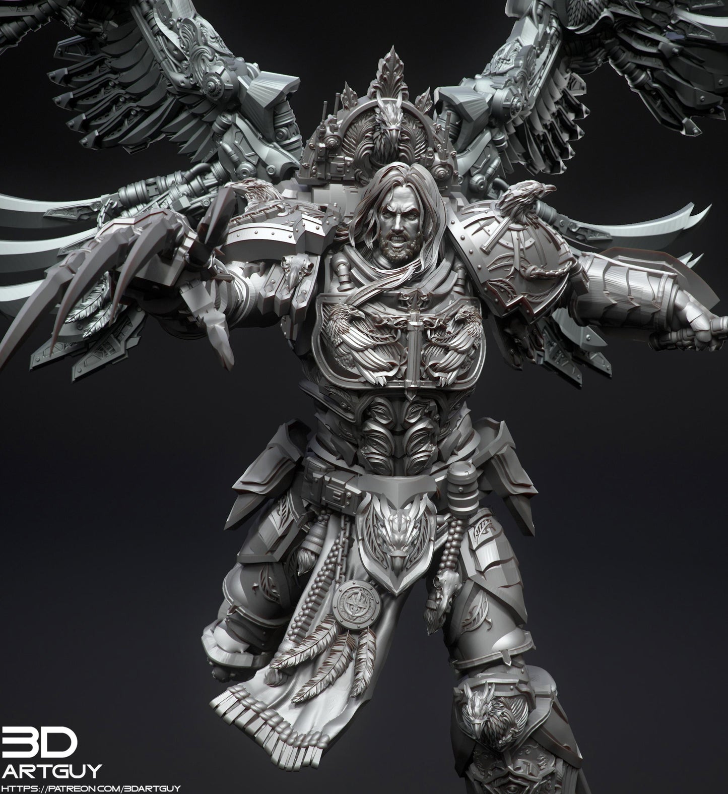 Bird Ninja by 3DArtGuy 28/32mm scale, 50mm or 100m Miniature War Gaming Figure