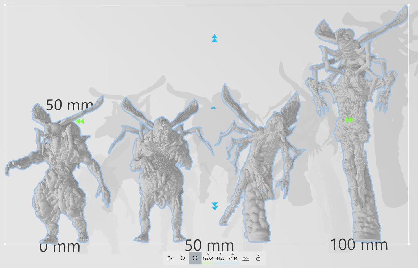 Malignant Fly Grail Thralls by Papsikels Miniature, 4 Figures, 28/32mm Scale, War Gaming, Proxy for Trench Crusade