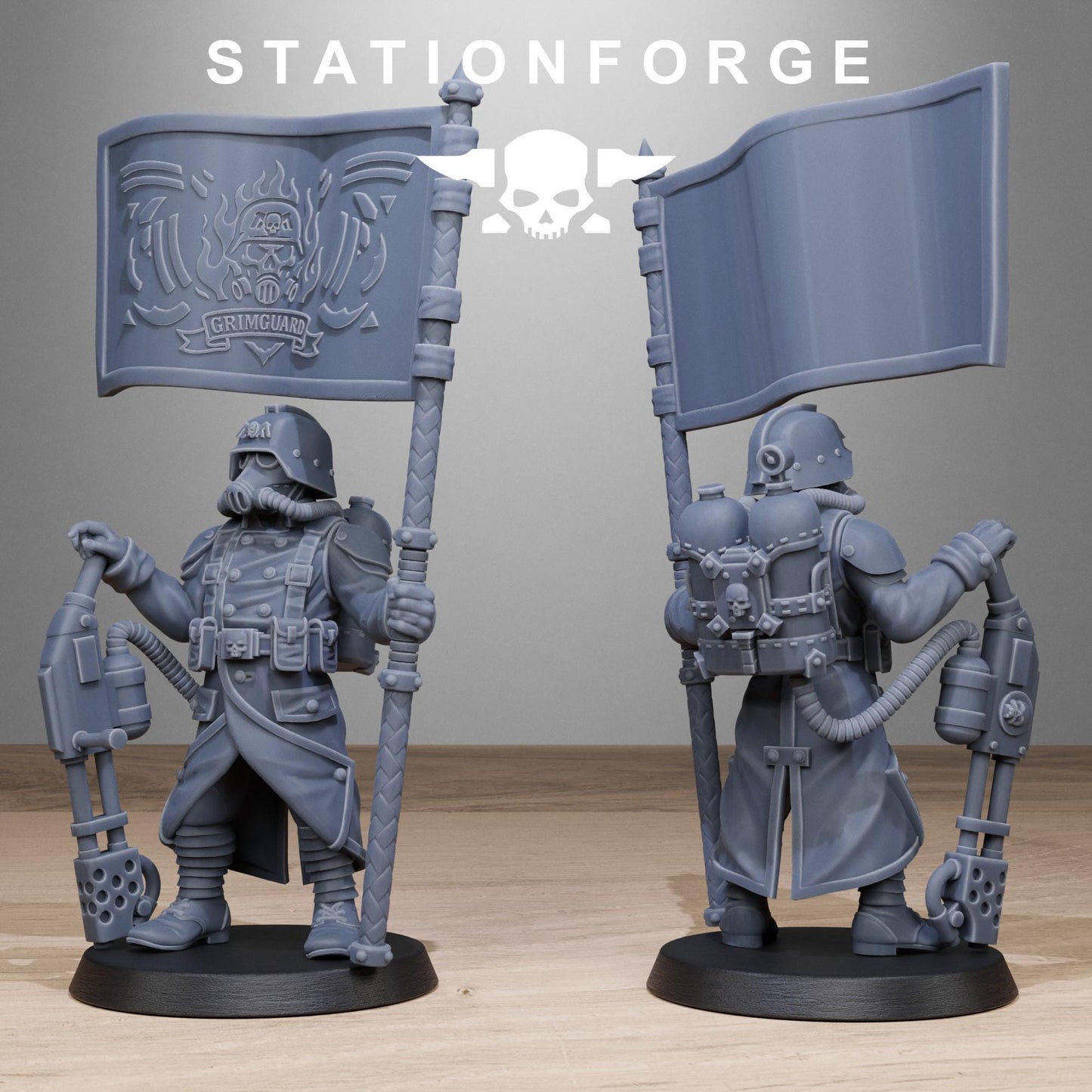 Grimguard Flamers by Station Forge 28/32mm Heroic Scale Miniature, 35mm tall, 10 Units