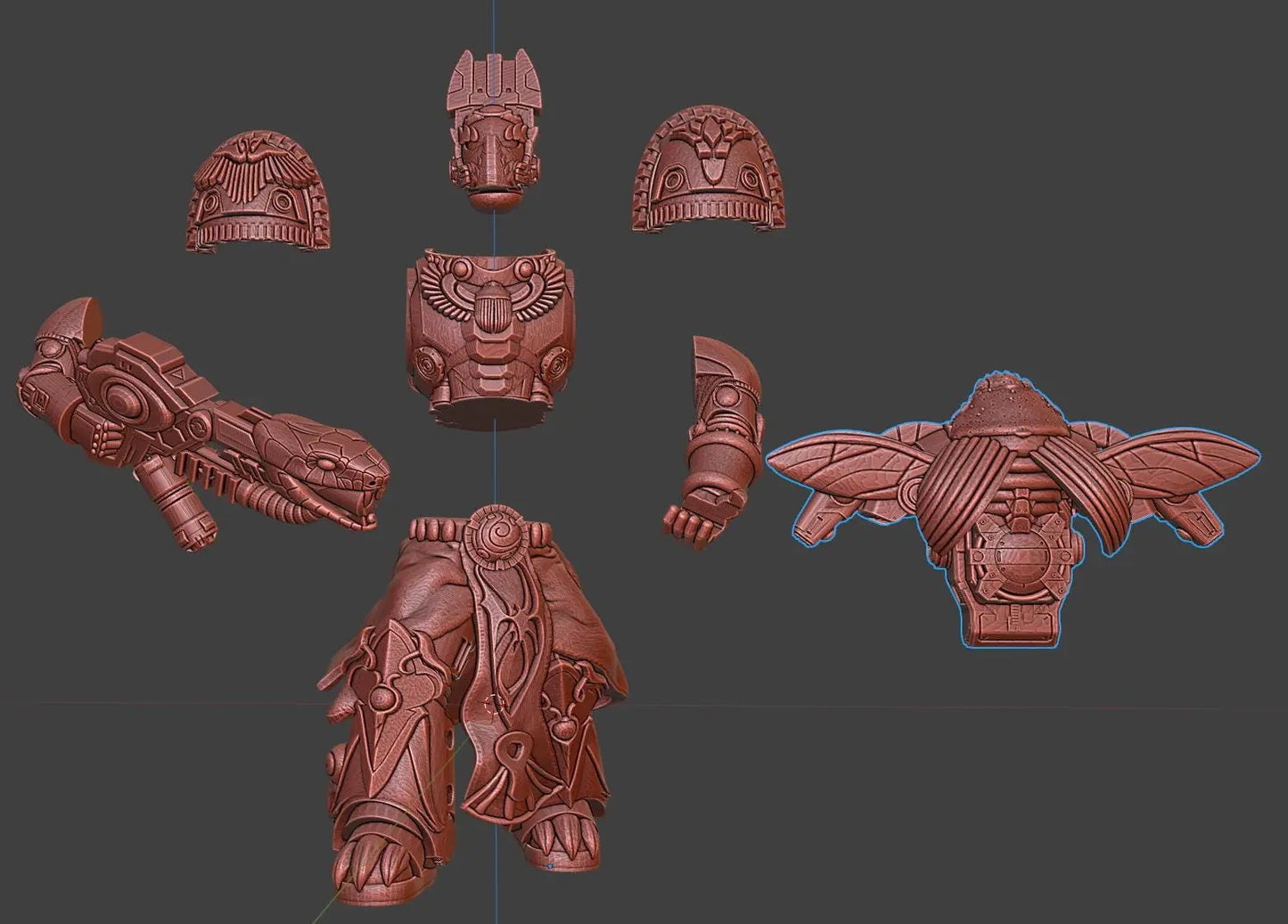 Aegyptian Amenti by Atlan Forge 28/32mm Scale Miniature, 45mm tall