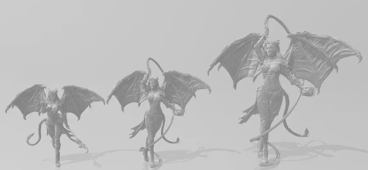 Succubus by 3DArtGuy 32mm scale, 100mm, Miniature War Gaming Figure, Fantasy, Monster, DnD