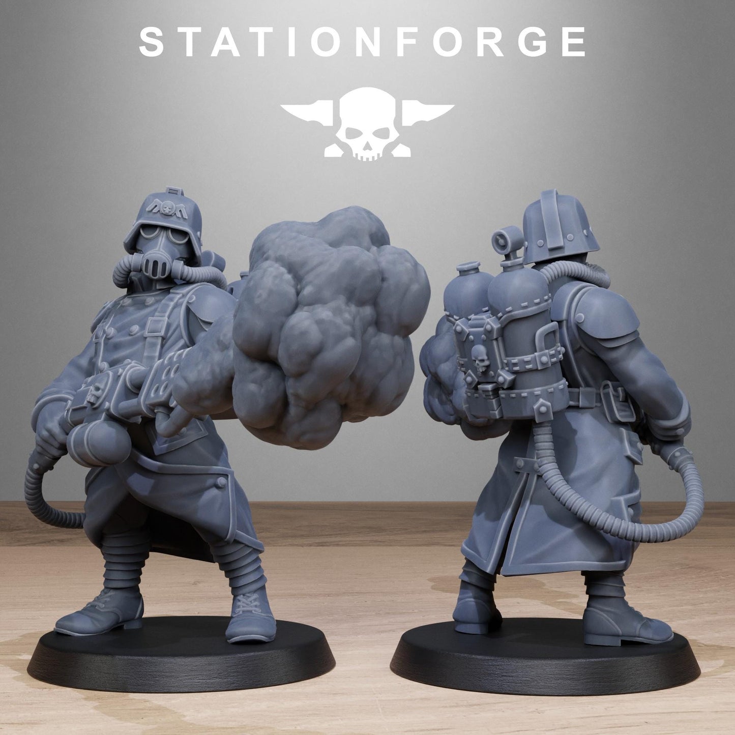 Grimguard Flamers by Station Forge 28/32mm Heroic Scale Miniature, 35mm tall, 10 Units