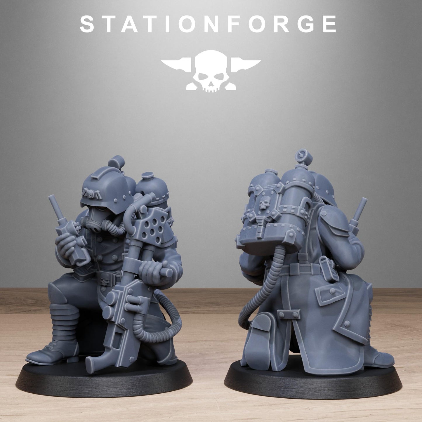 Grimguard Flamers by Station Forge 28/32mm Heroic Scale Miniature, 35mm tall, 10 Units