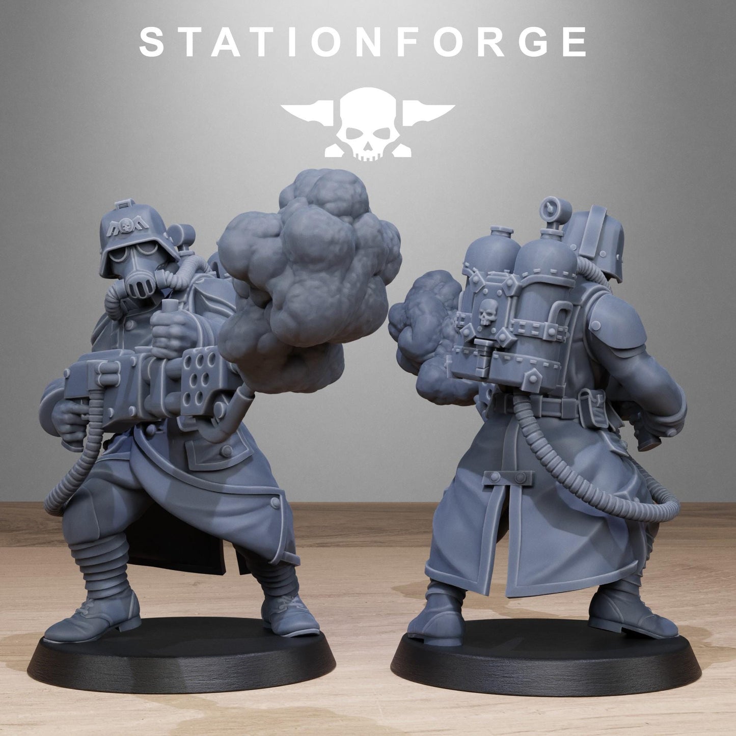 Grimguard Flamers by Station Forge 28/32mm Heroic Scale Miniature, 35mm tall, 10 Units
