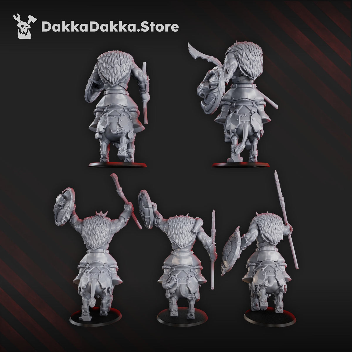 Porkaz Riderz by DakkaDakka – rear view of all 5 hog riders