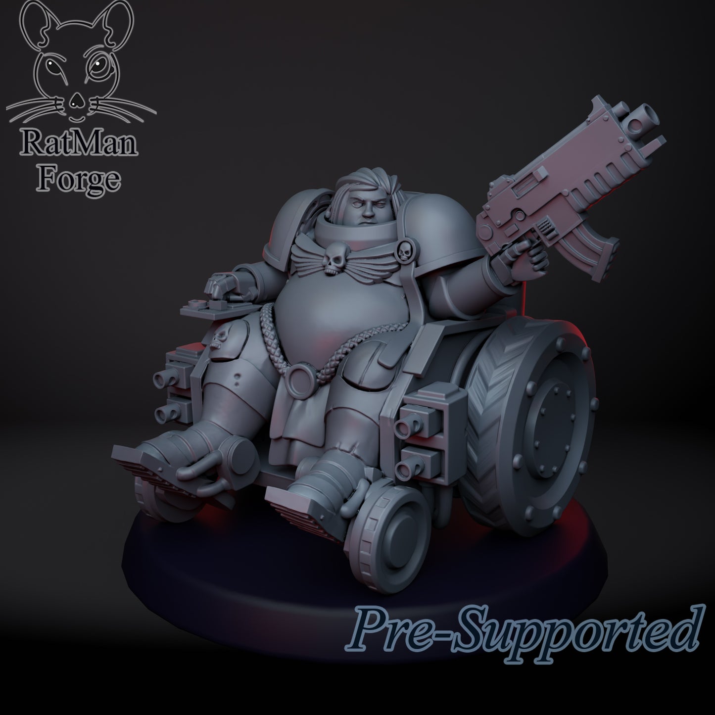 Super Left Hero by Ratman Forge, 28/32mm scale miniature, 54x43mm