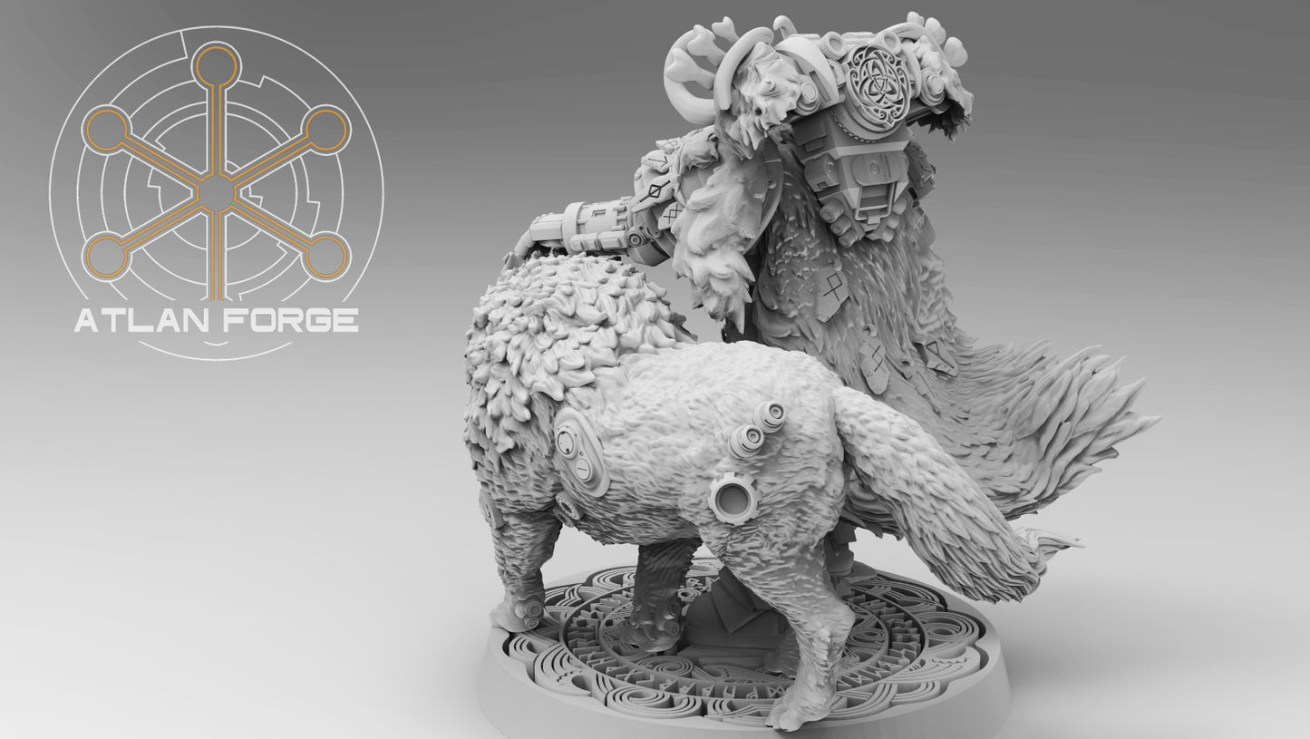 Valen Asgardian Commander by Atlan Forge 28/32mm Scale Miniature, 45mm tall