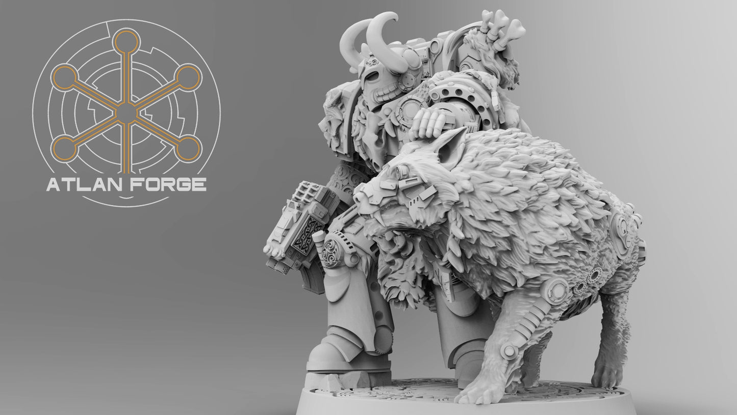 Valen Asgardian Commander by Atlan Forge 28/32mm Scale Miniature, 45mm tall