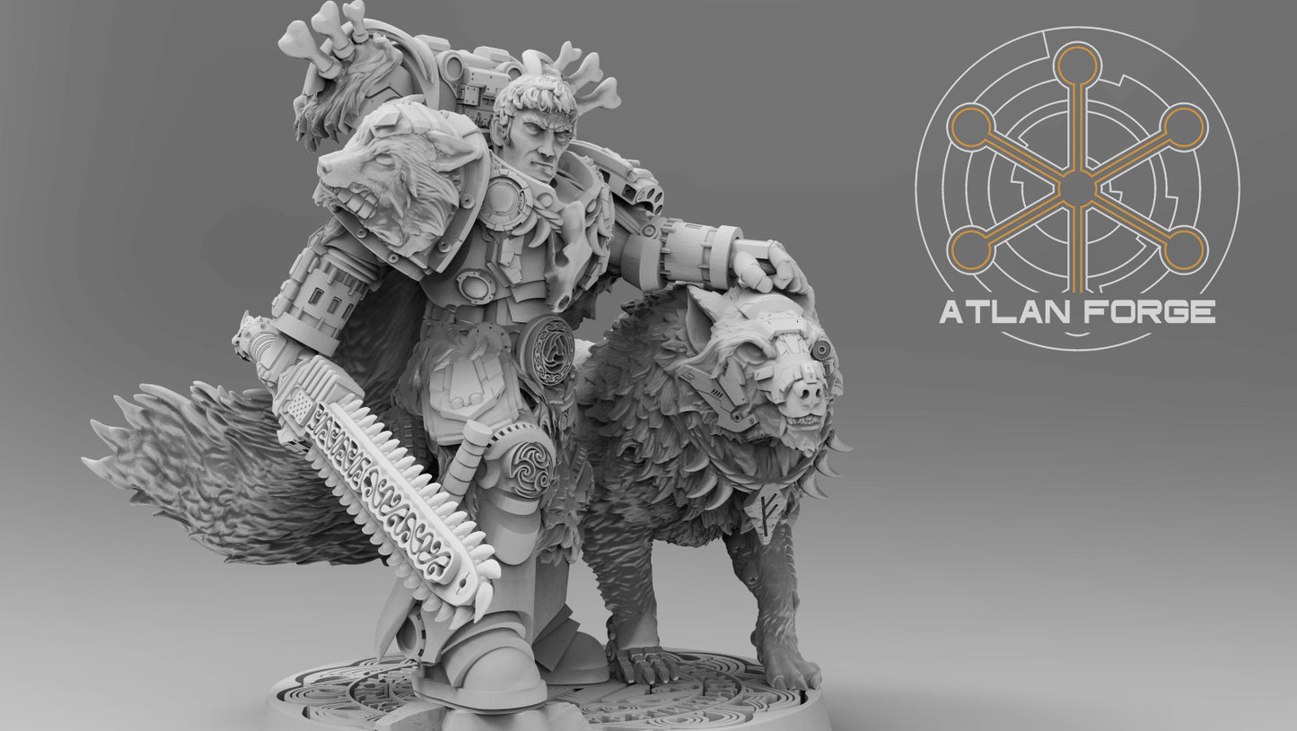 Valen Asgardian Commander by Atlan Forge 28/32mm Scale Miniature, 45mm tall
