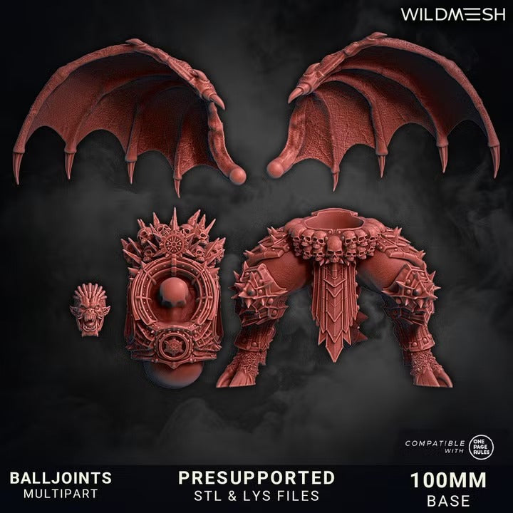 Bloodforged Wrathborn by WildMesh – ball-jointed multipart kit parts