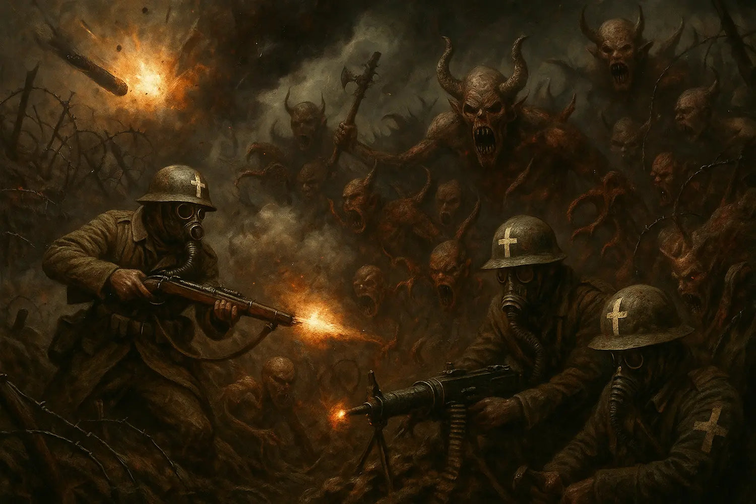 Trench-Crusade-Proxies Mega Diamonds & Schwartzreiter Mini Forge