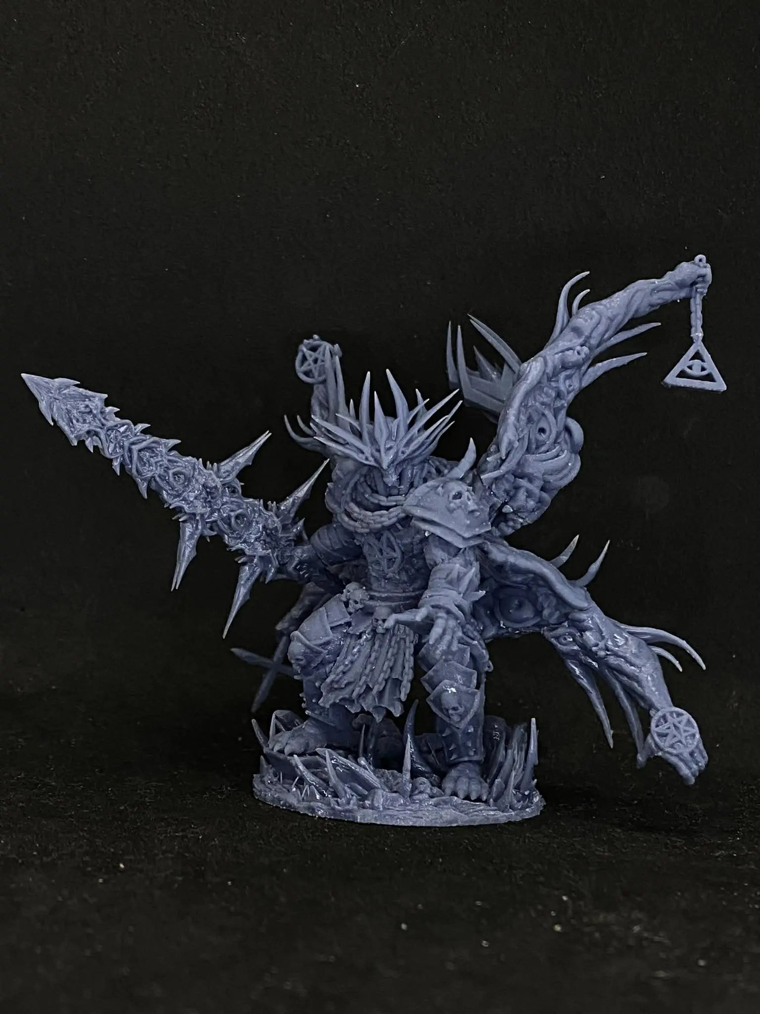 Mangkanur, Preator Of Immorality by Papsikels Miniature, 100mm tall Miniature, 28/32mm Scale, War Gaming Figure, Proxy for Trench Crusade My Store