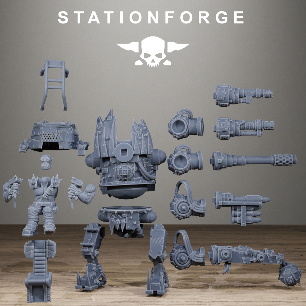 Orkaz Chicken Walker by Station Forge | Heroic Scale Resin Printed Walker (90mm Tall)