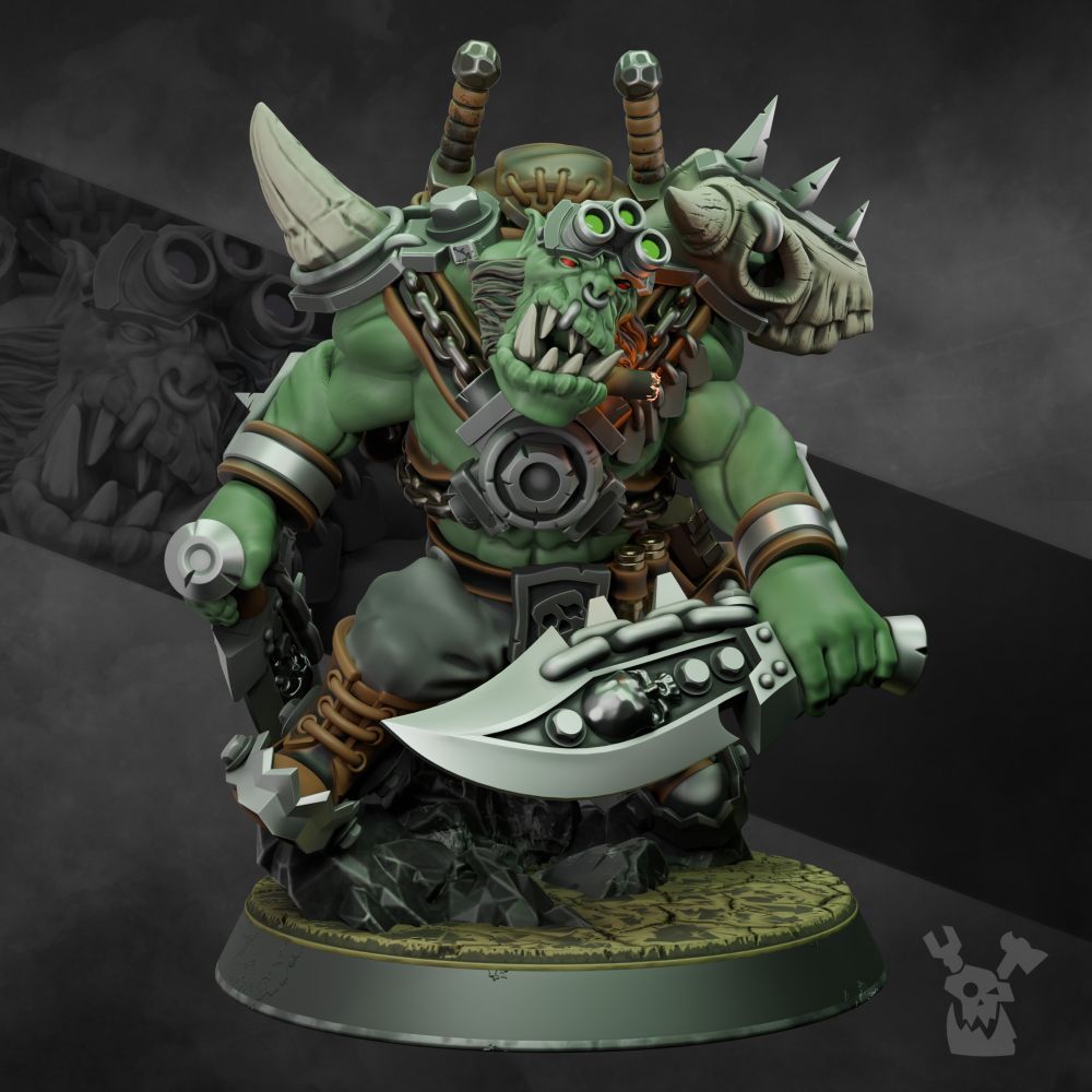 Boss Smirknife by DakkaDakka | Heroic Scale Resin Printed Miniature (46mm Tall)
