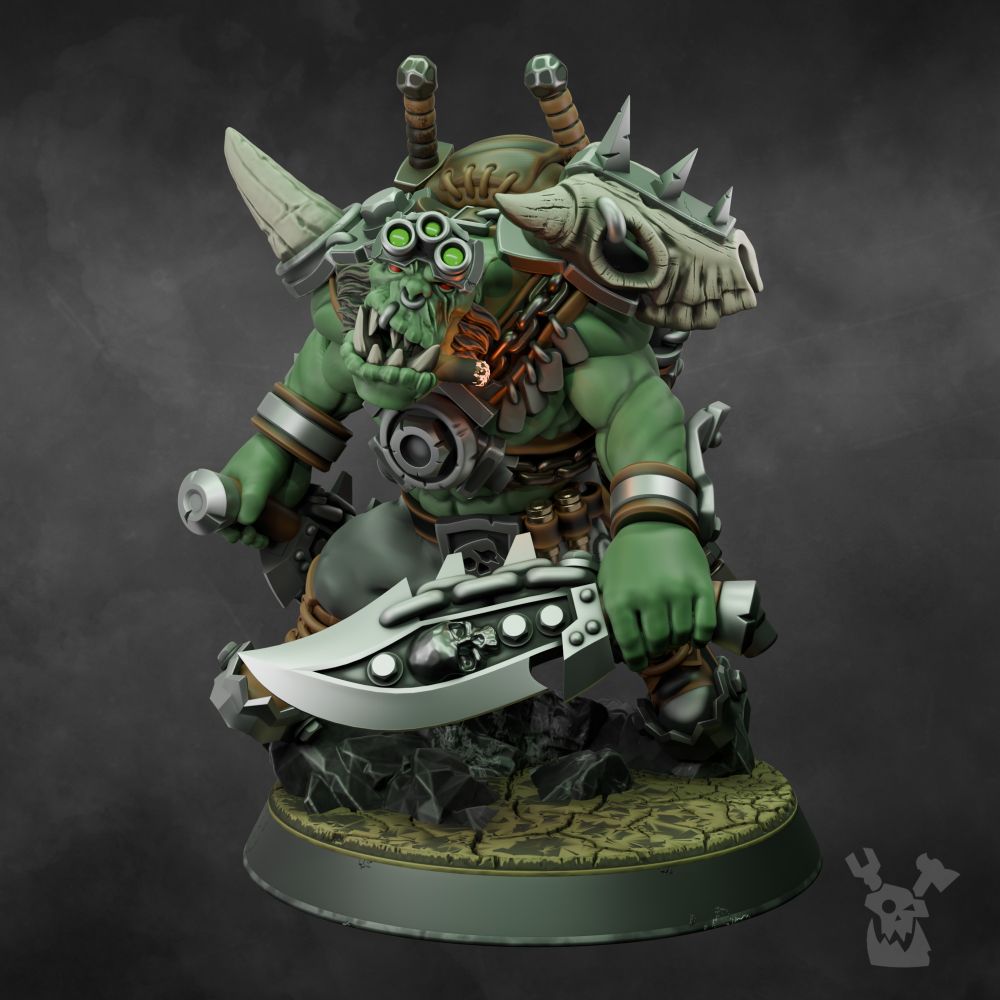 Boss Smirknife by DakkaDakka | Heroic Scale Resin Printed Miniature (46mm Tall)