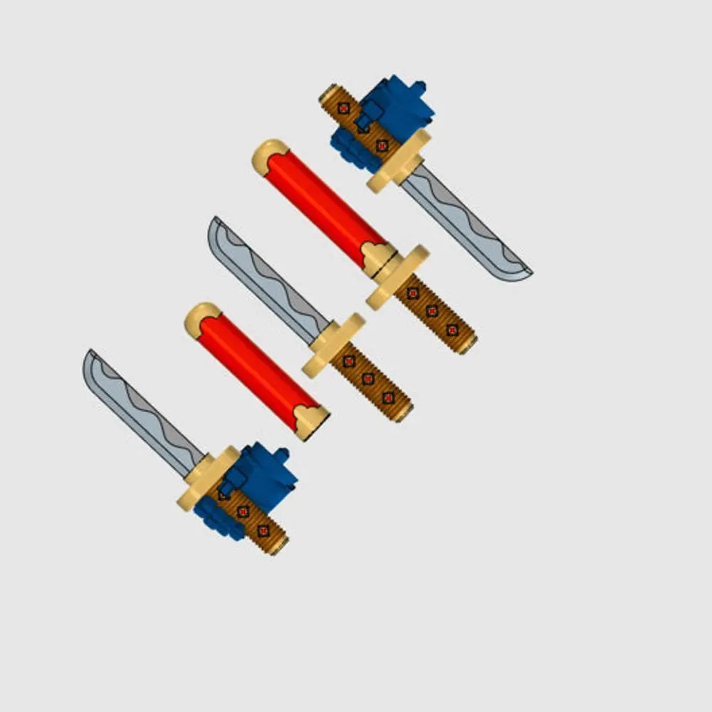Cyber Samurai Tanto Style Knife Set