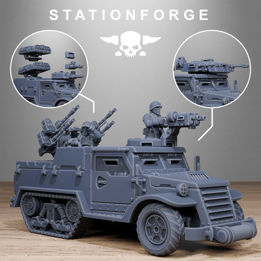 Free Guard Halftrack by Station Forge 28/32mm Heroic Scale Miniature, 150mm, Tank, Resin Model