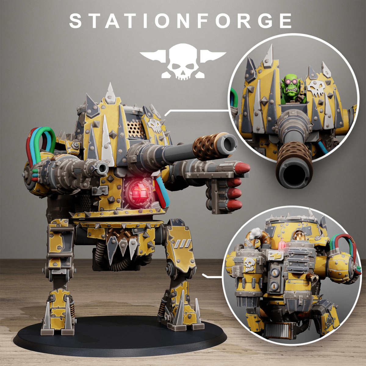 Orkaz Chicken Walker by Station Forge | Heroic Scale Resin Printed Walker (90mm Tall)