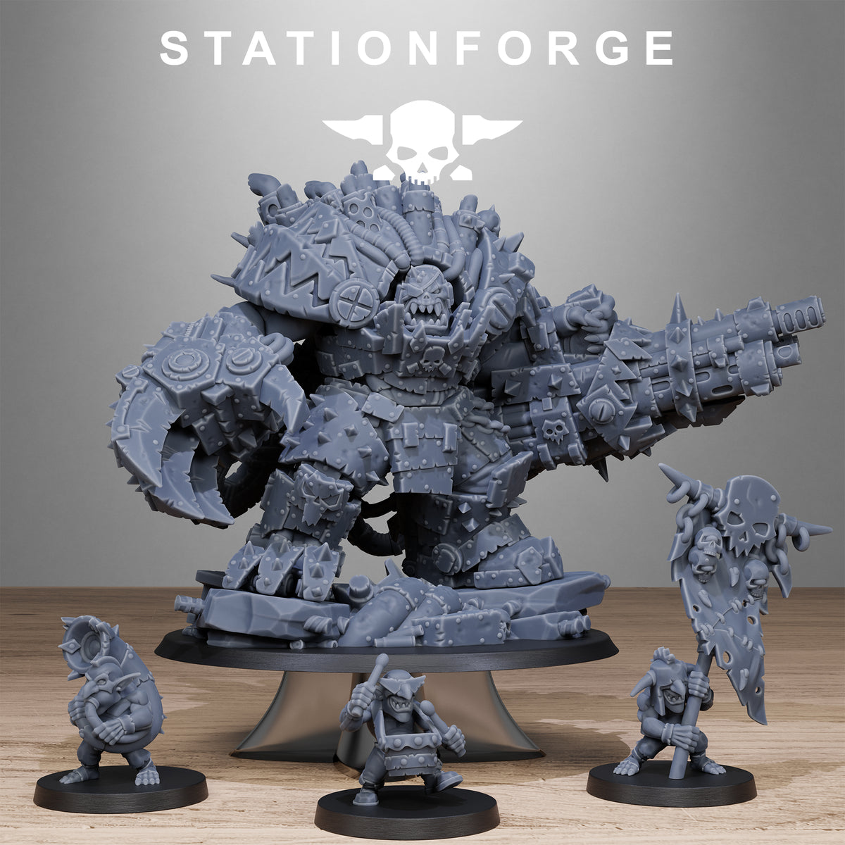 Orkaz Grand Nutta 3.0 by Station Forge – Resin Printed Grimdark Sci-Fi Kit