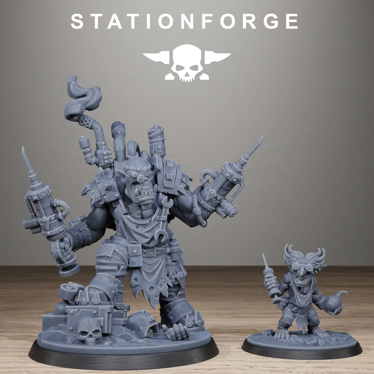 Orkaz Mad Scientist by Station Forge – Resin Printed Grimdark Hero
