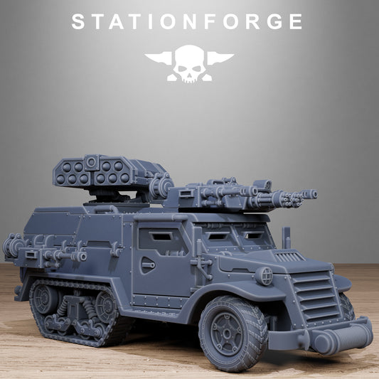 Free Guard Halftrack by Station Forge 28/32mm Heroic Scale Miniature, 150mm, Tank, Resin Model